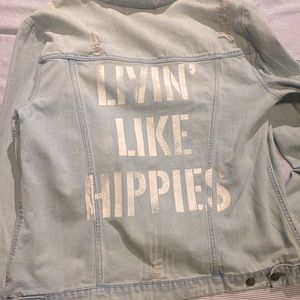Livin Like Hippies distressed denim jacket